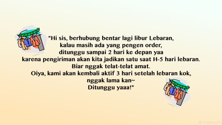 Aneka Contoh Kalimat Pemberitahuan Libur Lebaran untuk Toko Online Maupun Instansi