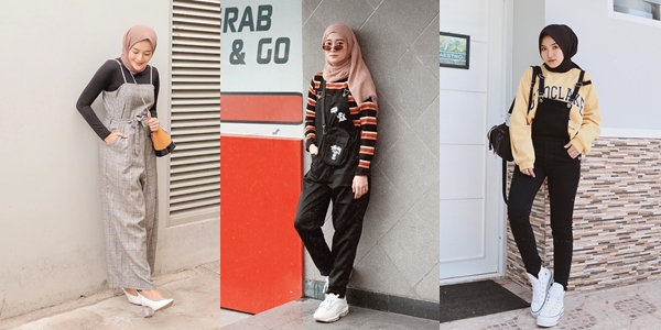 10 Ide Pakai Jumpsuit ala Hijaber. Modelnya Pas Buat yang Butuh Wira-wiri Nanti di Momen Lebaran~