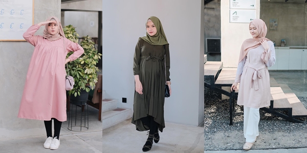 10 Ide Padu Padan Tunik Ibu Hamil ala Selebgram Saritiw. Fashionable Bersama Babybump di Hari Raya