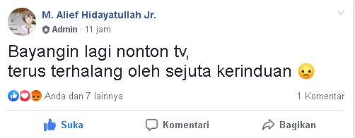 Nonton TV terhalang Sejuta Kerinduan