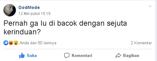 Dibacok sejuta kerinduan