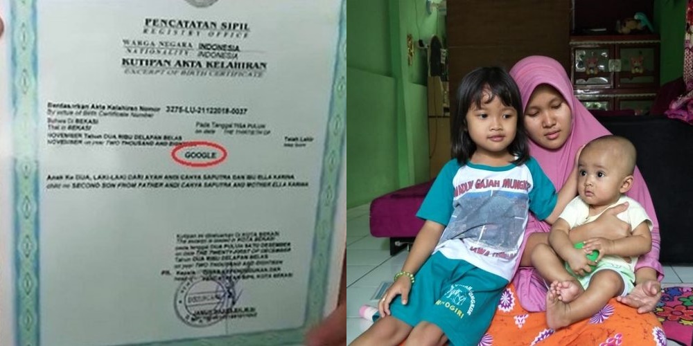 Viral Bayi Asal Bekasi Diberi Nama “Google”. Unik Banget, Bahkan Sampai Diulas Media Asing Juga