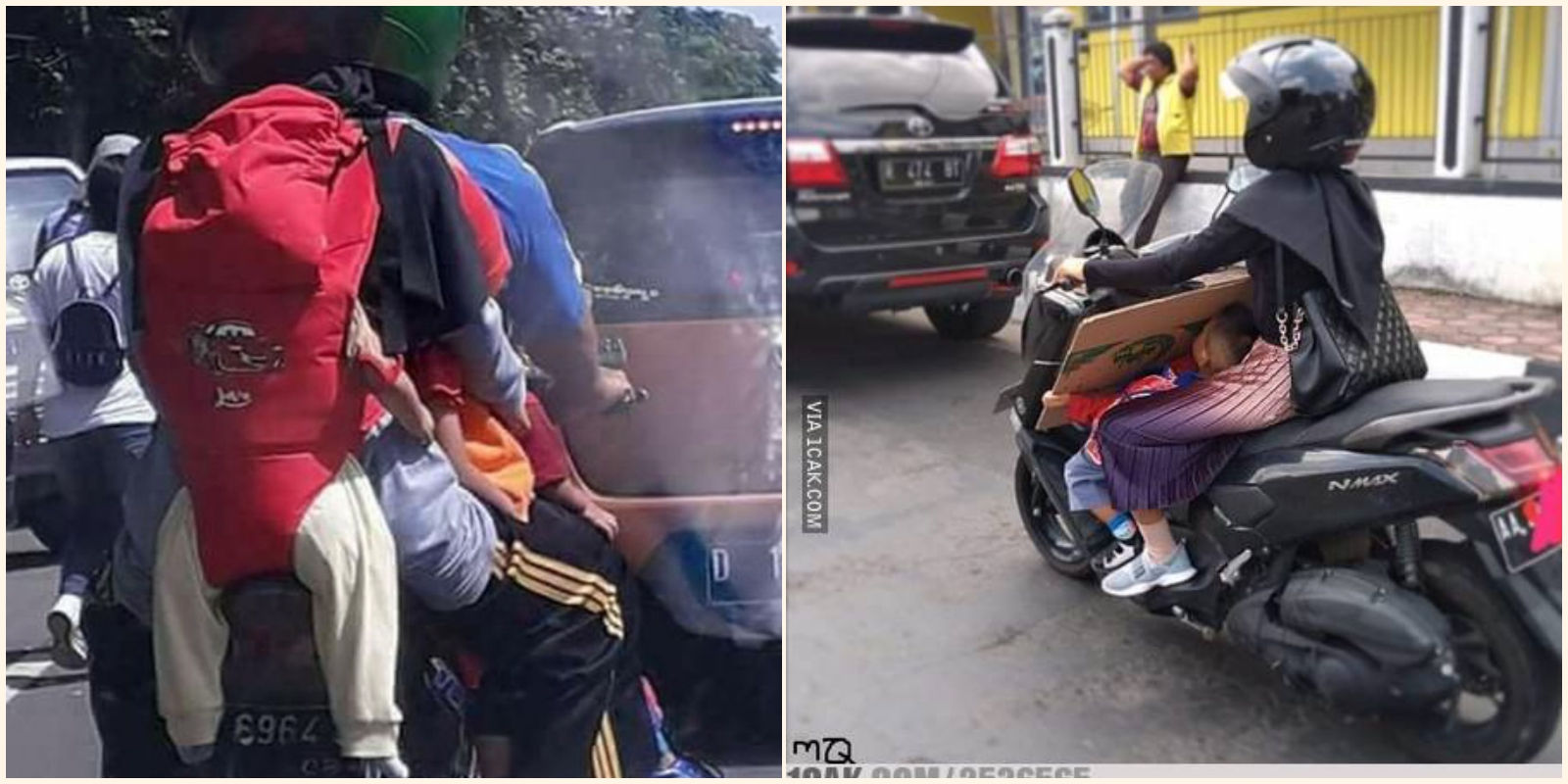 Kelakuan Emak-Emak Boncengin Anaknya yang Bikin Geregetan. Nggak Ngerti Lagi sama Mereka deh! :(