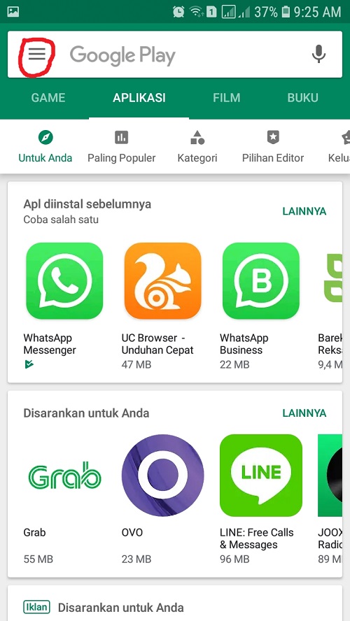 pengaturan akun