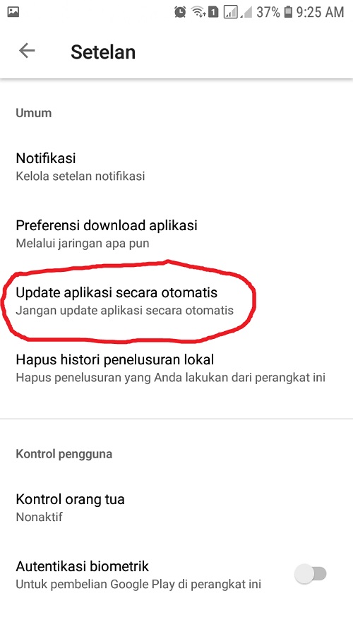 update aplikasi