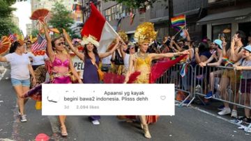 Bendera Indonesia Berkibar di Parade LGBT, Dena Rachman Panen Kritikan dari Warganet