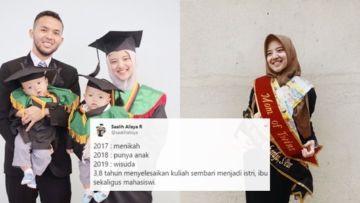 Nikah dan Hamil Anak Kembar Sambil Kuliah, Mahmud Ini Berhasil Lulus 3,8 Tahun. Salut!