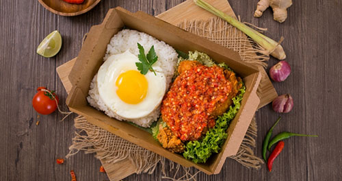 Kamu dapat memilih tingkat kepedasan di restoran ini