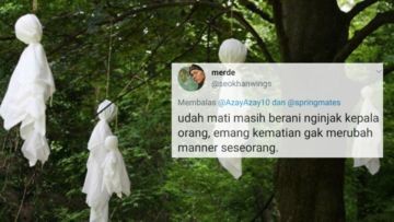 10 Komentar Ngaco Warganet Soal Pocong Viral yang Nangkring di Helm. Setan Udah Nggak Disegani Lagi!