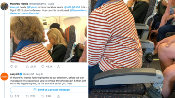 Viral, Netizen Mengunggah Foto Kursi Easy Jet Nggak Ada Sandaran Punggungnya. Pesawat Ini Kenapa Sih?