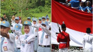 Bertugas Tanpa Seragam, Puluhan Anggota Paskibraka Menangis Saat Kibarkan Sang Merah Putih