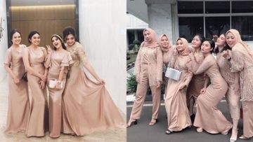 12 Model Baju Bridesmaid Warna Nude (Kalem dan Mempesona)