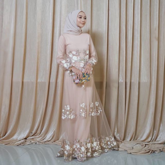 68 Model Baju Gamis Modern Terkeren 2019