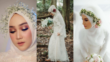 12 Ide Wedding Hijab Do dengan Mahkota Bunga
