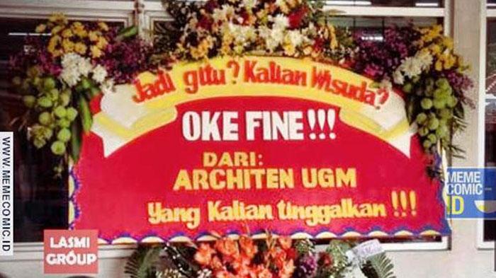banner wisuda lucu