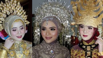 12 Ide Padu Padan Mahkota Adat Pengantin dengan Hijab