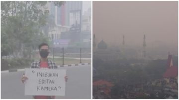 Perjuangan Warga Riau #MelawanAsap, Mulai Bagi-bagi Masker Gratis Sampai Bikin Video Miris