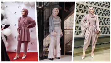 10 Cantiknya Setelan Formal Berbahan Satin Buat yang Berhijab. Jahit Sendiri, Kuy!
