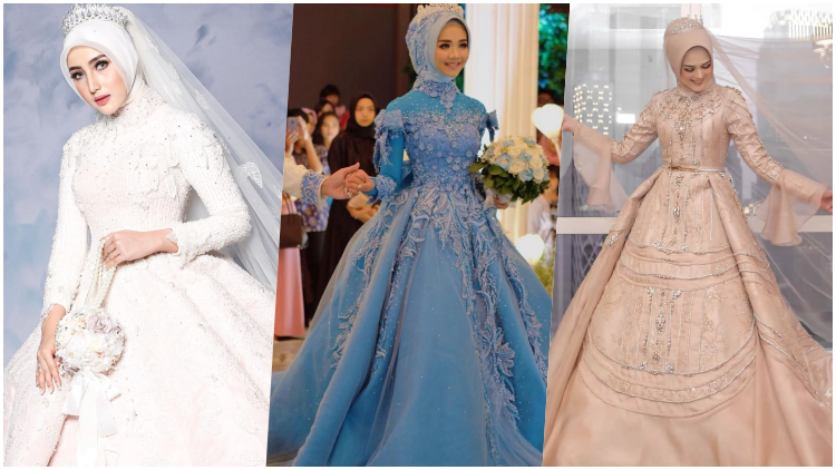 8 Hijab Wedding Ballgown buat Momen Pernikahan ala Negeri Dongeng. Demi Sah Jadi Ratu Sehari!