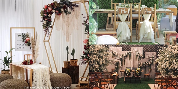 10 Ide Dekorasi Meja Akad dalam Ruangan Bertema Rustic