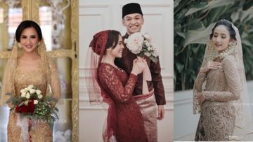 10 Padu Padan Busana Pernikahan dengan Veil Selain Putih