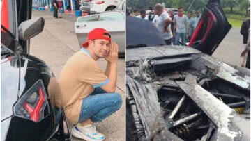 Sempat Pamerkan di IG Story, Lamborghini Raffi Ahmad Terbakar di Sentul. Rugi Miliaran Rupiah!