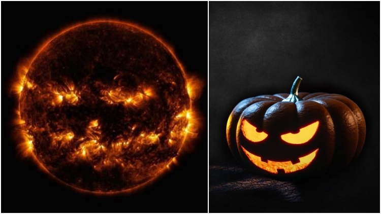 NASA Unggah Foto Matahari Mirip Labu Ukir Halloween. Keren Banget, Berasa Ikut Merayakan Juga!