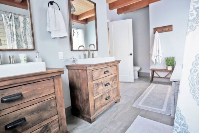 Perpaduan rustic dengan putih 