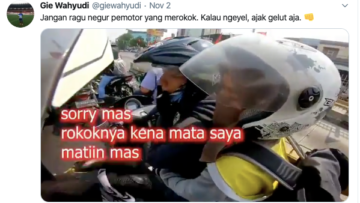 4 Alasan Untuk Tidak Ragu Menegur Pengendara Motor yang Merokok. Jangan Segan Untuk Melawan