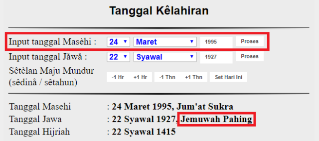 Cara Menghitung Tanggal Pernikahan kalender jawa