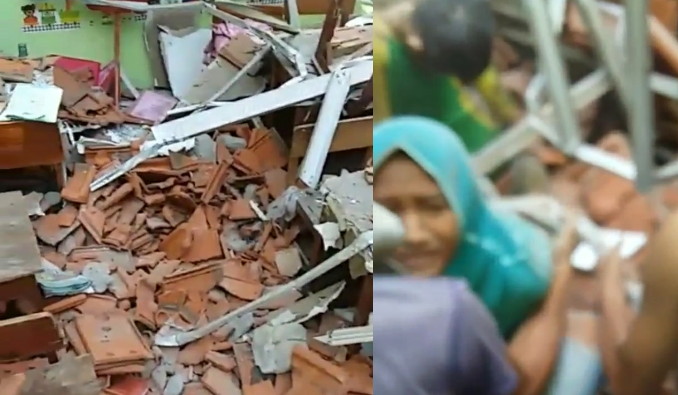 Duka di Pasuruan: Gedung SD Gentong Roboh Saat Proses Belajar Mengajar, Guru & Siswa Meninggal Dunia