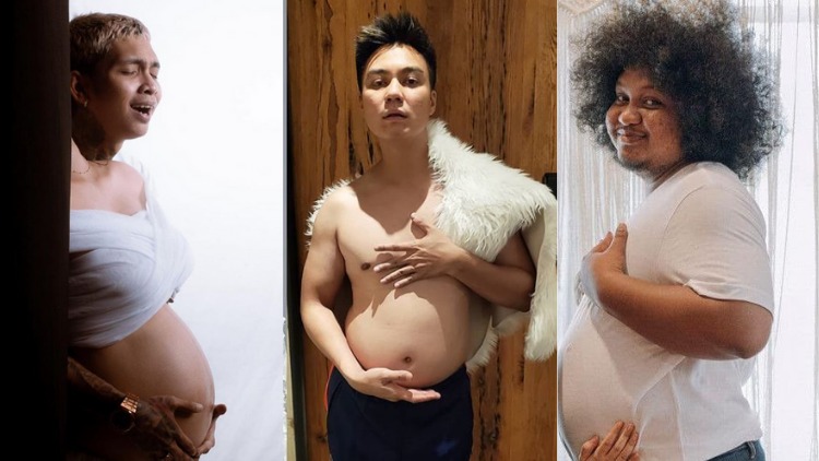 Nggak Cuma Baim Wong, 4 Artis Cowok ini Juga Parodikan Foto Kehamilan Istrinya. Ikut Buncit!