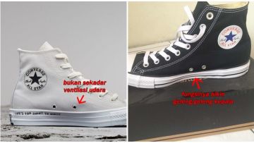 Banyak Orang Nggak Tahu, Inilah Fungsi 2 Lubang Pada Bagian Samping Sepatu Converse