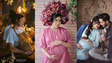 15 Ide Maternity Photoshot dari Syahnaz Sadiqa-Jeje Govinda, Simpel dengan Properti Bunga