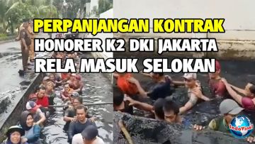 Pegawai Honorer DKI Jakarta Diminta Berendam dalam Got Sebagai Syarat Perpanjang Kontrak. Kok Tega..