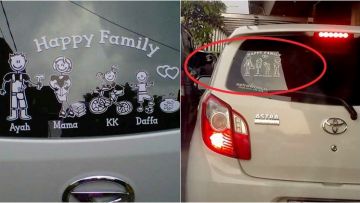 Jangan Lagi Menempel Stiker Keluarga di Kaca Belakang Mobil, 5 Bahaya ini Diam-diam Mengintai