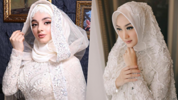 9 Ide Hijab Pernikahan dengan Variasi Kain Tile atau Brokat. Duh, Cantiknya Nggak Ada Obat!