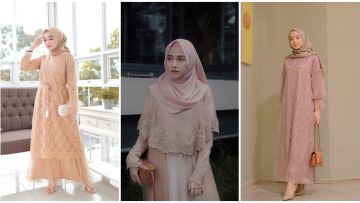 9 Ide Kebaya Dress Hijab Berwarna Kalem Buatmu yang Pengen Tampil Feminin. Perfect!
