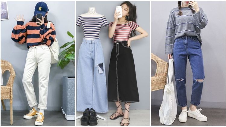 Kumpulan Kaus Bermotif Garis Ala Korea yang Bisa Jadi Inspirasi. Nggak Cuma Hitam-Putih Doang!