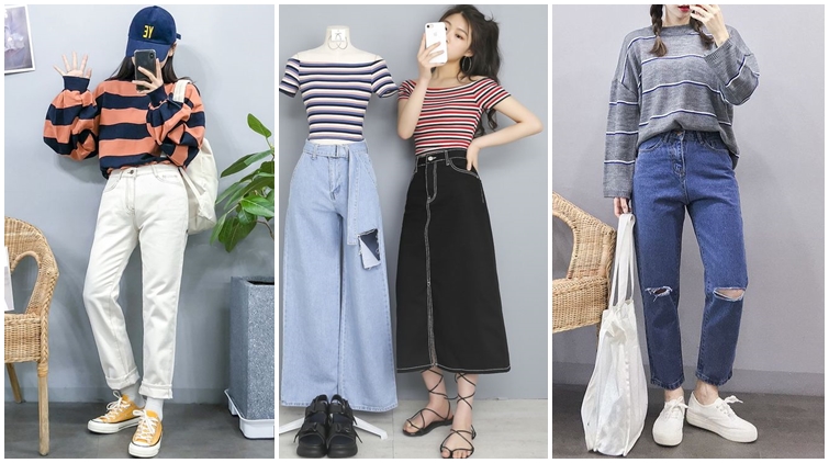 Kumpulan Kaus Bermotif Garis Ala Korea yang Bisa Jadi Inspirasi. Nggak Cuma Hitam-Putih Doang!