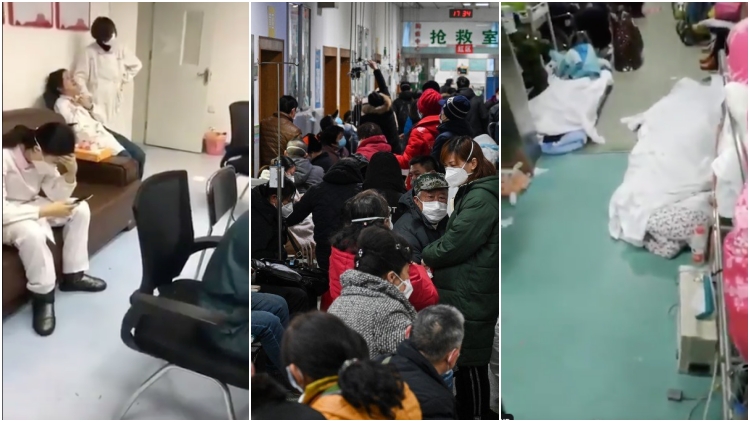 Penuh Sesak, Ini 11 Potret Kondisi Rumah Sakit di Wuhan. Pasien Bergelimpangan, Dokter Pada Stres