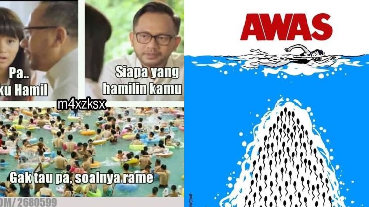 10 Meme Kocak Soal Takut Hamil di Kolam Renang. Wajar sih Kalau Ngeri, Pejabatnya Aja Begitu~