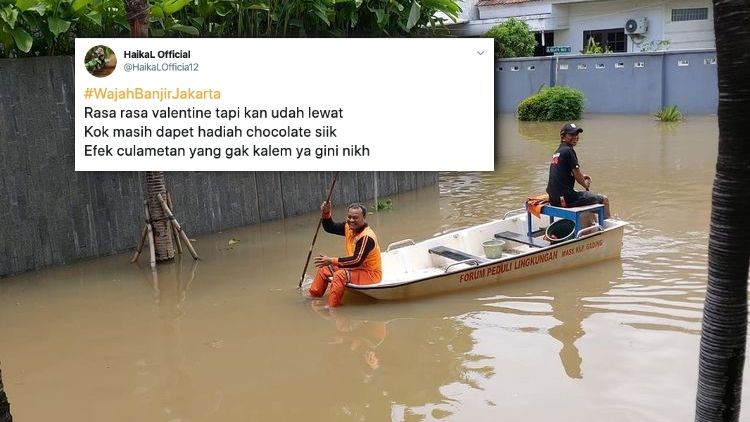 Jakarta Banjir Lagi, Tagar #WajahBanjirJakarta Menggema di Twitter. Nyindir Tagar Bikinan Anies~