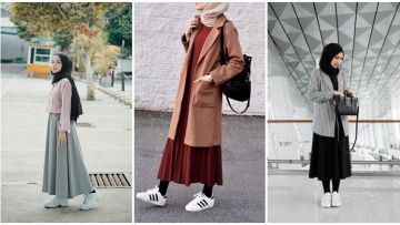 Feminin dan Nyaman, 9 Hijabers Ini Buktikan Perpaduan Rok dan Sneakers Itu Sempurna!