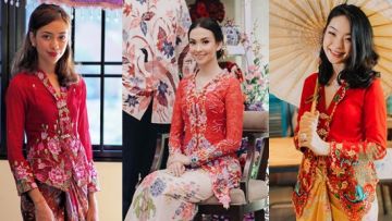 11 Ide Kebaya Encim Merah Cantik nan Elegan Buat Lamaran. Siap-siap Ditanya, “Beli di Mana?”