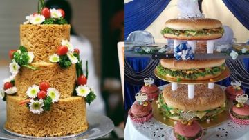 Viral Kue Pernikahan dari Mi Goreng Instan! Ini 10 Kue Nikah Berbahan Anti Mainstream Lainnya~