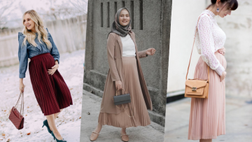 10 Padu Padan Manis Rok Plisket untuk Mama yang Sedang Hamil Muda. Super Stylish!