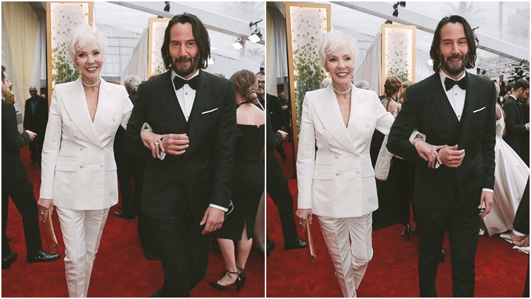 Nggak Sama Pasangan, Keanu Reeves Justru Gandeng sang Ibunda di Oscar 2020. Uwuwu~