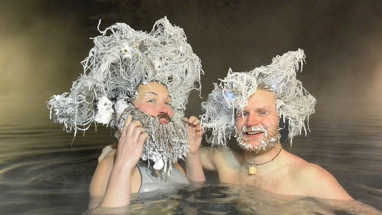 Hair Freezing Contest, Kontes Membekukan Rambut di Suhu -20 Derajat Celcius. Brrr, Dingin Banget!
