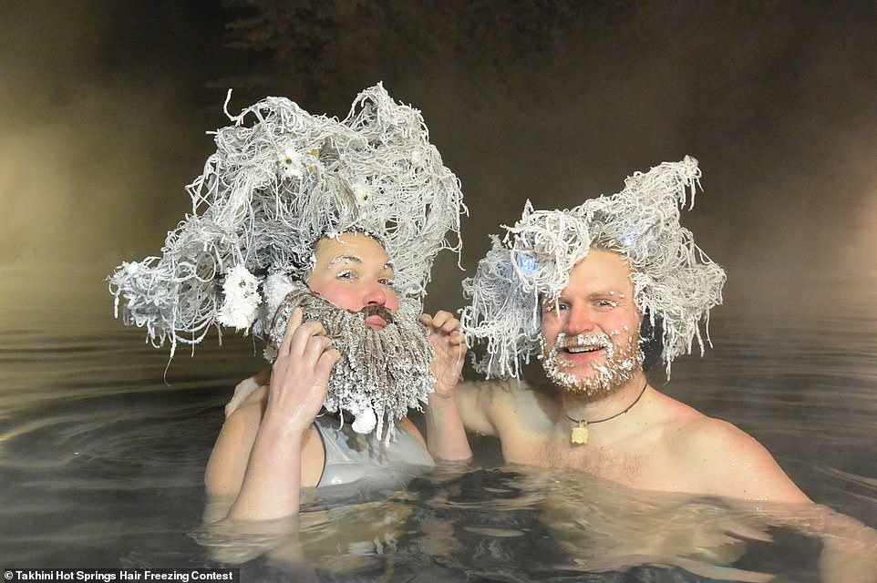 Hair Freezing Contest, Kontes Membekukan Rambut di Suhu -20 Derajat Celcius. Brrr, Dingin Banget!